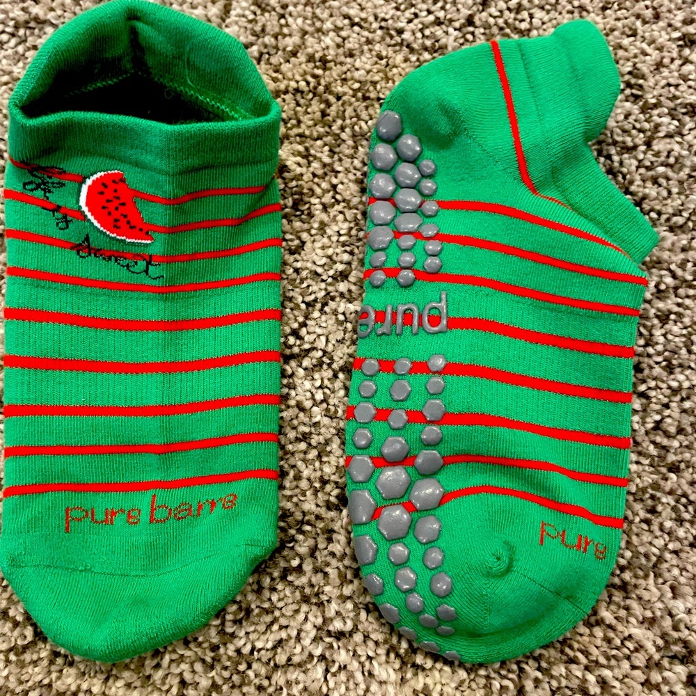 Watermelon pure Barre socks